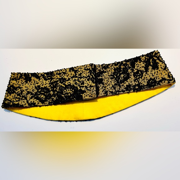 Dolce & Gabbana Black Lace on Yellow Headband - Picture 3 of 9